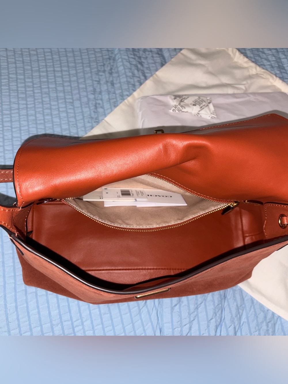 Coach Chelsea 30 Clay Suede/Brass - Picture 10 of 12